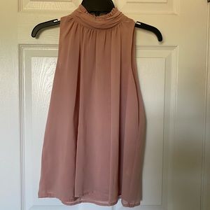 Pink high neck blouse